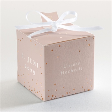 Geschenkbox Hochzeit zartrosa und kupfer - kupfer - Vue 3