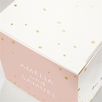 Geschenkbox Hochzeit liebestaube - gold - Vue 2