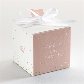 Geschenkbox Hochzeit liebestaube - gold - Vue 3