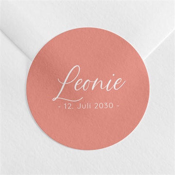 Sticker Geburt rosafarbener rahmen