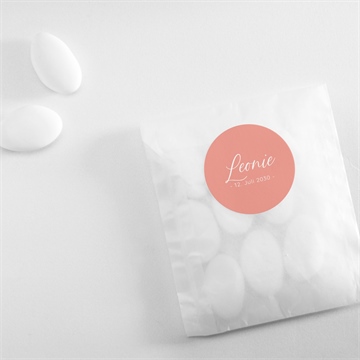 Sticker Geburt rosafarbener rahmen - Vue 4