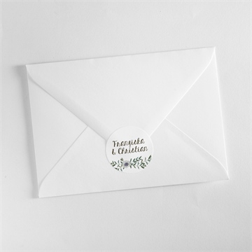 Aufkleber Hochzeit zarte blüte - Vue 3