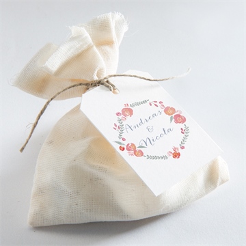 Geschenkanhänger Hochzeit blumenrahmen - Vue 2