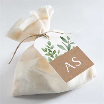 Geschenkanhänger Hochzeit zierliches laub - Vue 2