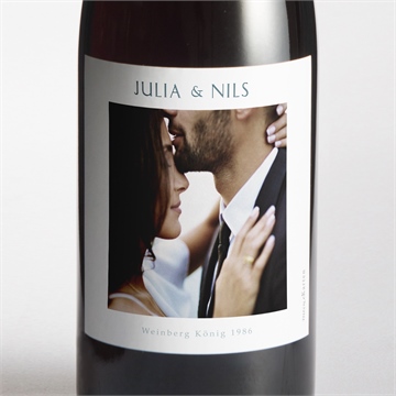 Flaschenetikett Hochzeit exklusive freude