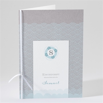 Kirchenheft Taufe matrose in blau