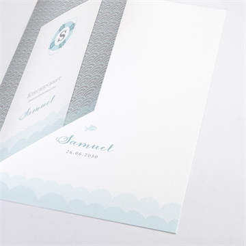 Kirchenheft Taufe matrose in blau - Vue 2