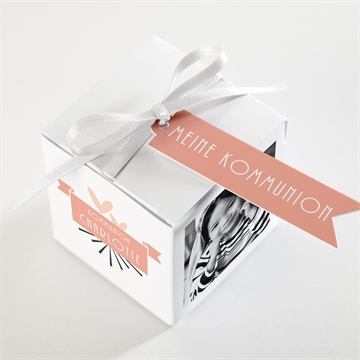 Geschenkbox Kommunion fotoblock einladung - Vue 3