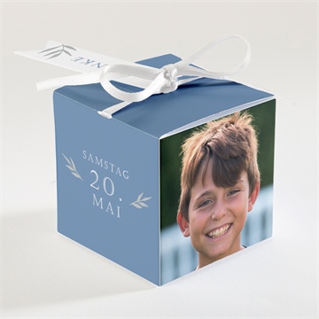 Geschenkbox Kommunion vergiss mich nicht - blau - Vue 2