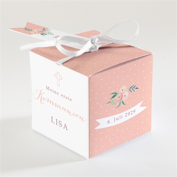 Geschenkbox Kommunion zartes rosa - Vue 2