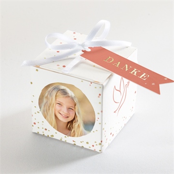 Geschenkbox Kommunion taube - gold