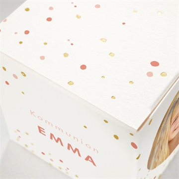 Geschenkbox Kommunion taube - gold - Vue 2
