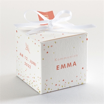 Geschenkbox Kommunion taube - gold - Vue 3