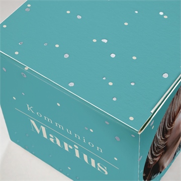 Geschenkbox Kommunion silberner stern - silber - Vue 2