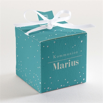 Geschenkbox Kommunion silberner stern - silber - Vue 3