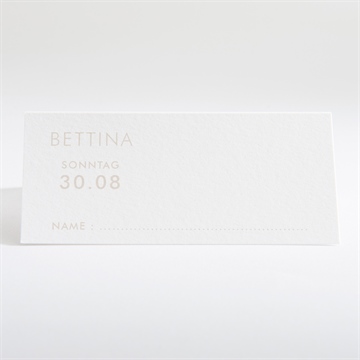 Tischkarte Taufe kupfer schrift - Vue 2