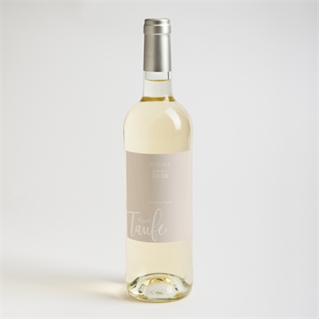 Flaschenetikett Taufe kupfer schrift - vue 2