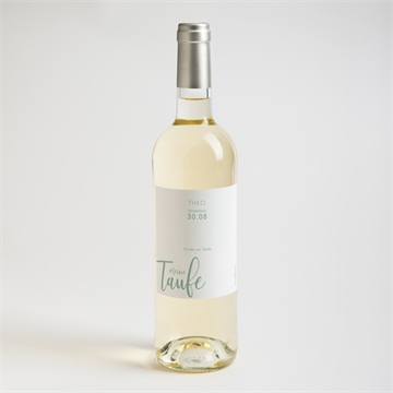 Flaschenetikett Taufe silbernes kreuz - vue 2