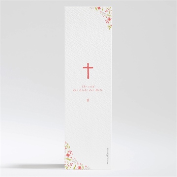 Andenken Taufe zarte rosa blumen - Vue 2