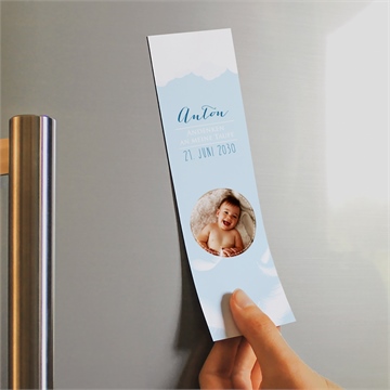 Andenken Taufe zarte federn - magnet - Vue 2