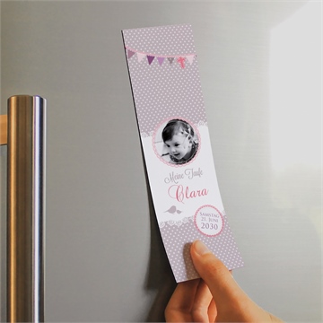 Andenken Taufe vogelgesang mädchen - magnet - Vue 2