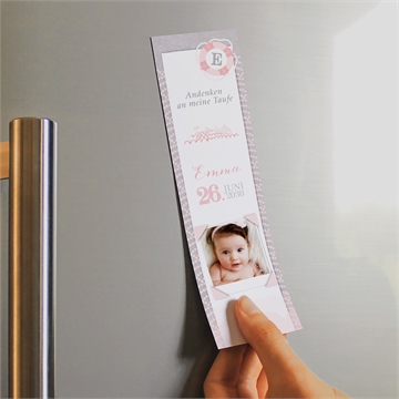 Andenken Taufe matrose in rosa - magnet - Vue 2