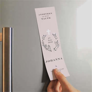 Andenken Taufe ring der natur rosa - magnet - Vue 2