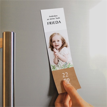 Andenken Taufe kraftpapier u. pflanzenmotiv 2 - Vue 2