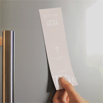 Andenken Taufe kupfer schrift - magnet - Vue 2