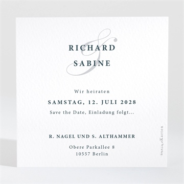 Save the Date Karte schlicht & elegant - Vue 2