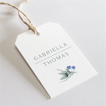 Geschenkanhänger Hochzeit aquarell poesie mit initiale