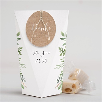 Geschenkbox Hochzeit blättertanz - schachtel