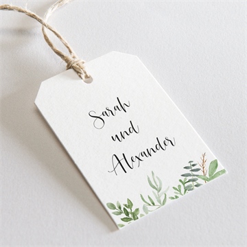 Geschenkanhänger Hochzeit blättertanz