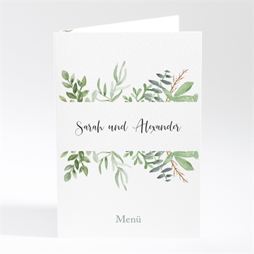 Menükarte Hochzeit blättertanz