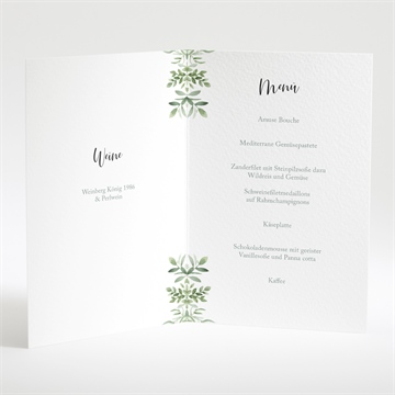 Menükarte Hochzeit blättertanz - Vue 2