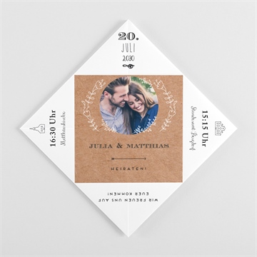Hochzeitseinladung vertrauen - origami - Vue 3