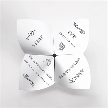 Hochzeitseinladung vertrauen - origami - Vue 2