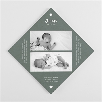 Geburtskarte glück - origami - Vue 3