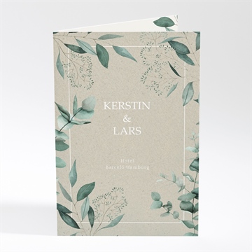 Menükarte Hochzeit intime blätterwelt