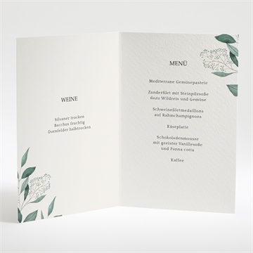 Menükarte Hochzeit intime blätterwelt - Vue 2