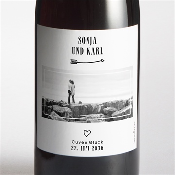 Flaschenetikett Hochzeit myriade