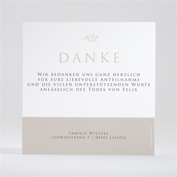Trauerdanksagung hommage - quadrat groß - vue 2