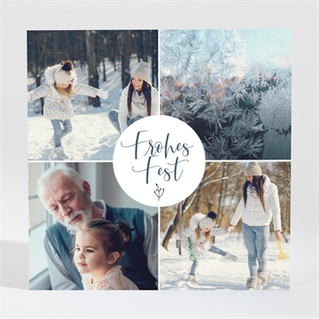 Weihnachtskarte winterliche fotocollage