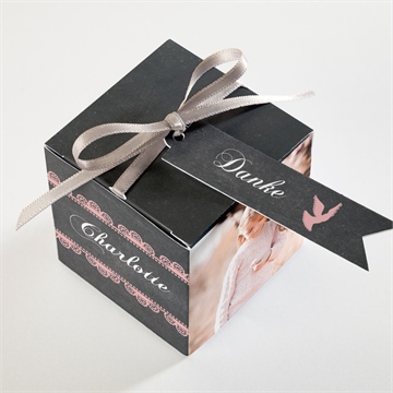 Geschenkbox Kommunion rosa taube - vue 3
