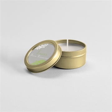 Kerze Kommunion blumen mit tauben - Vue 2