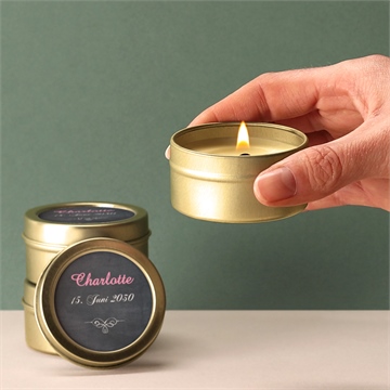 Kerze Kommunion weizenähren rosa - Vue 2