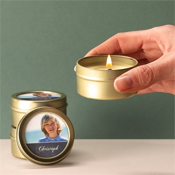 Kerze Kommunion blaue taube - vue 3