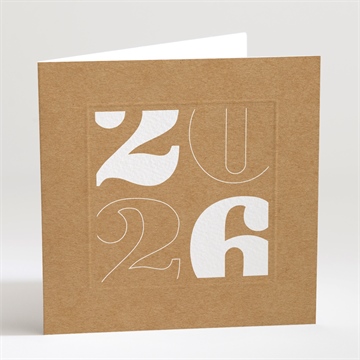 Weihnachtskarte neujahrswünsche kraftpapier