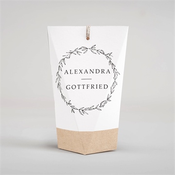 Geschenkbox Hochzeit schick mit schleife- schachtel - Vue 4