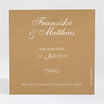 Save the Date Karte weiße blüten - Vue 2